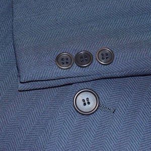 Mani By Giorgio Armani Herringbone Mens 2pc Suit Jacket‎ Size 46-L Pant Sz 40x31